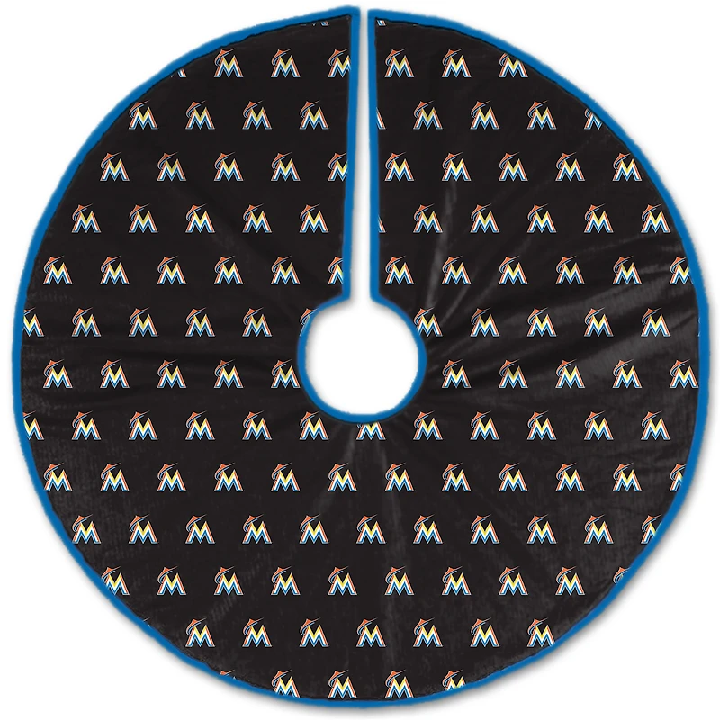 Miami Marlins Microplush Christmas Tree Skirt