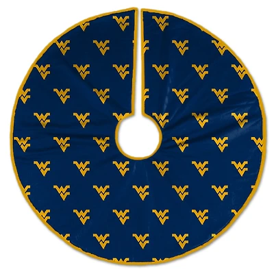 West Virginia Mountaineers Microplush Christmas Tree Skirt