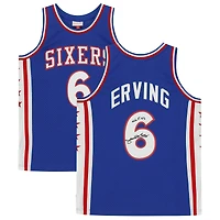 Julius Erving Philadelphia 76ers Autographed Blue Mitchell & Ness 1982-83 Hardwood Classics Swingman Jersey with "HOF '93" Inscription