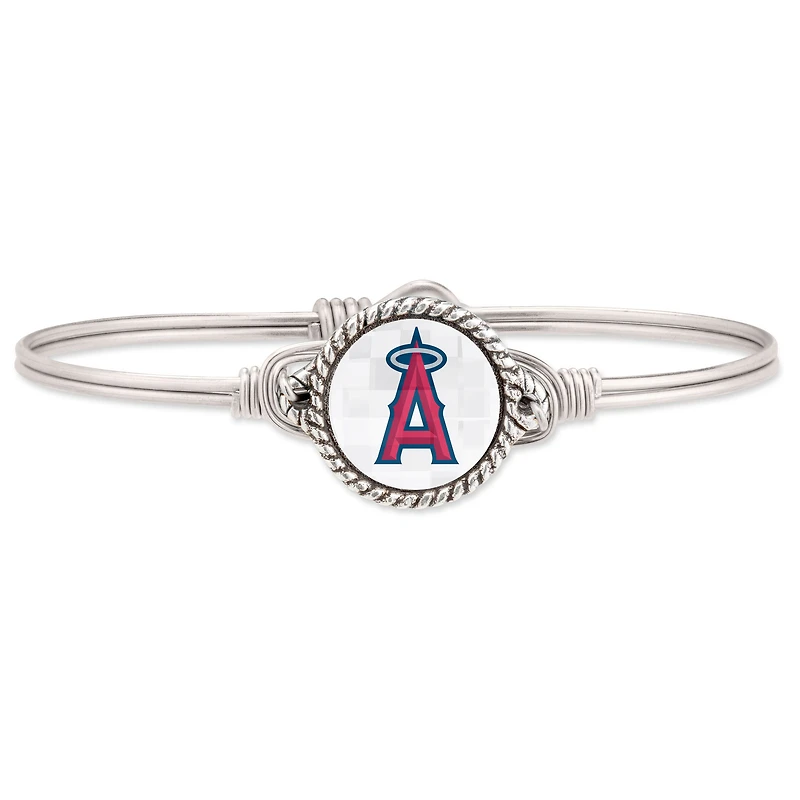 Women's Luca + Danni Silver Los Angeles Angels Petite Bangle Bracelet