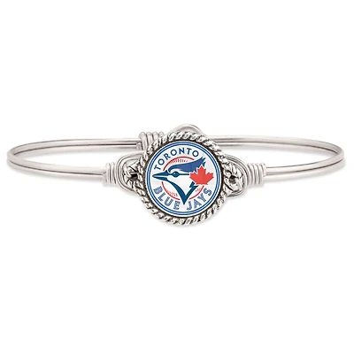 Women's Luca + Danni Silver Toronto Blue Jays Petite Bangle Bracelet