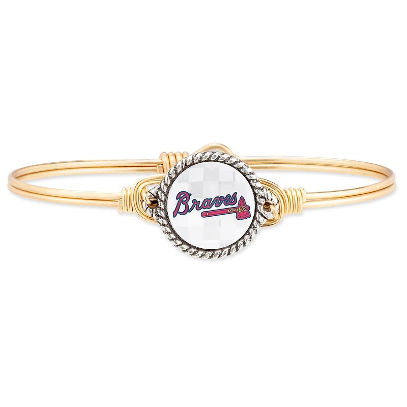 Women's Luca + Danni Gold Atlanta Braves Petite Bangle Bracelet