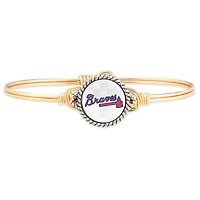 Women's Luca + Danni Gold Atlanta Braves Petite Bangle Bracelet