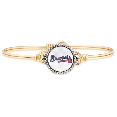Women's Luca + Danni Gold Atlanta Braves Petite Bangle Bracelet