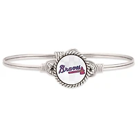 Women's Luca + Danni Silver Atlanta Braves Petite Bangle Bracelet