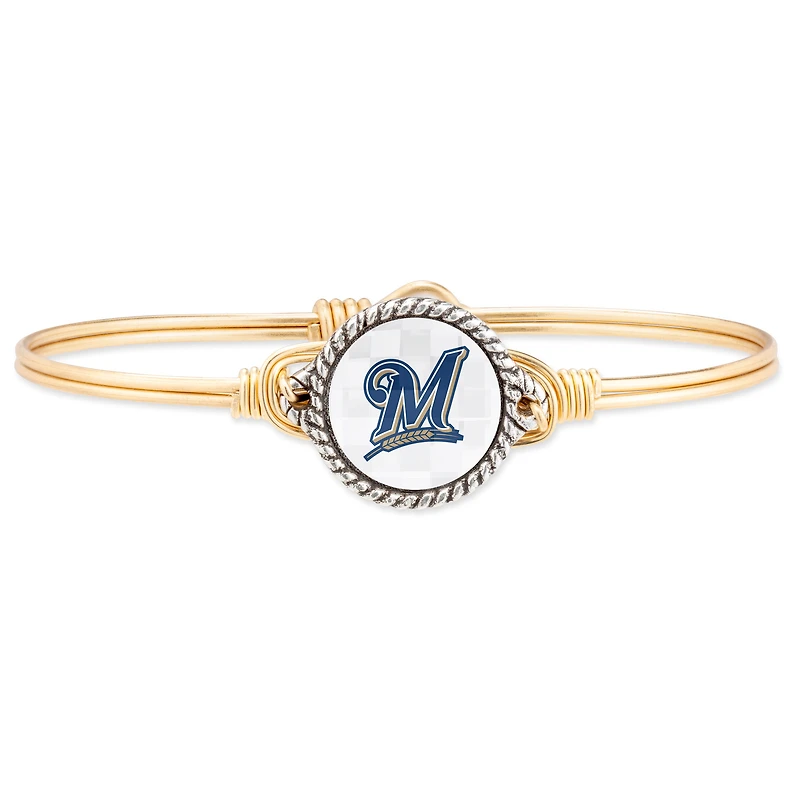 Women's Luca + Danni Gold Milwaukee Brewers Petite Bangle Bracelet