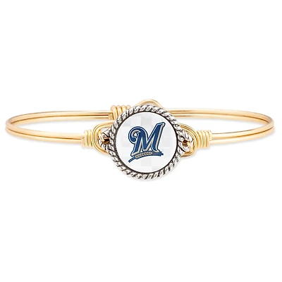 Women's Luca + Danni Gold Milwaukee Brewers Petite Bangle Bracelet
