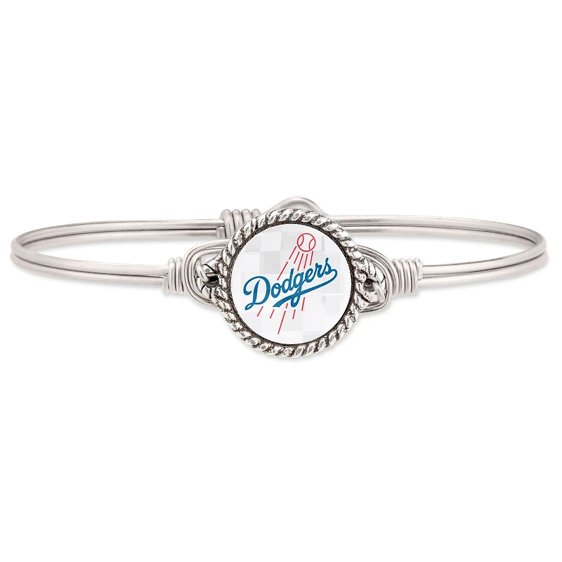 Women's Luca + Danni Silver Los Angeles Dodgers Petite Bangle Bracelet