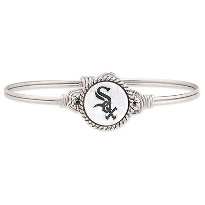 Women's Luca + Danni Silver Chicago White Sox Petite Bangle Bracelet