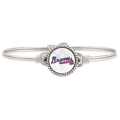 Women's Luca + Danni Silver Atlanta Braves Bangle Bracelet