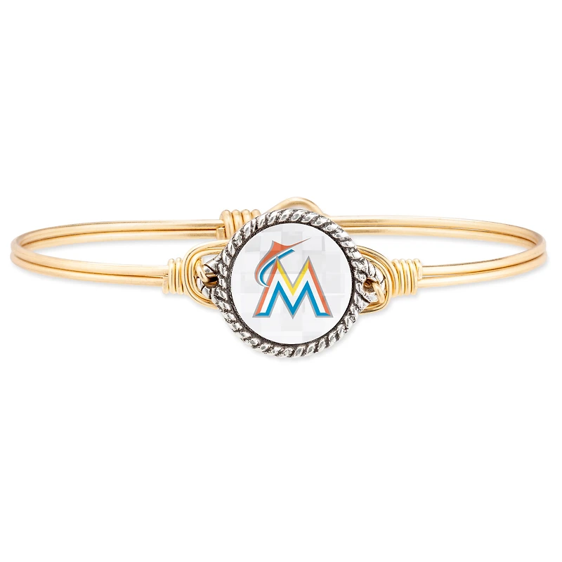 Women's Luca + Danni Gold Miami Marlins Bangle Bracelet