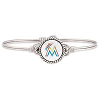 Women's Luca + Danni Silver Miami Marlins Bangle Bracelet