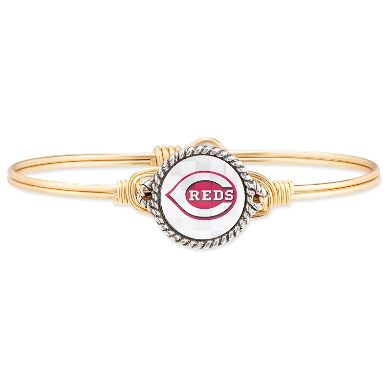 Women's Luca + Danni Gold Cincinnati Reds Bangle Bracelet