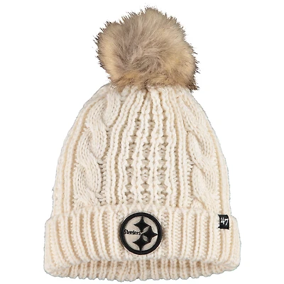 Women's '47 Cream Pittsburgh Steelers Meeko Cuffed Knit Hat