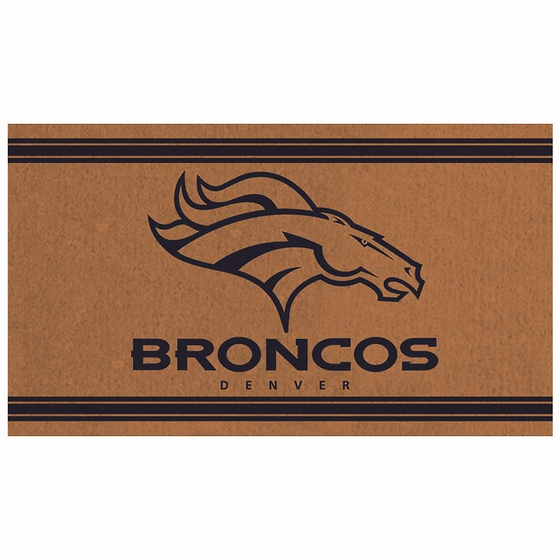 Brown Denver Broncos 30'' x 18'' Logo Turf Mat
