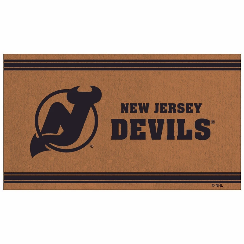 Brown New Jersey Devils 30'' x 18'' Logo Turf Mat