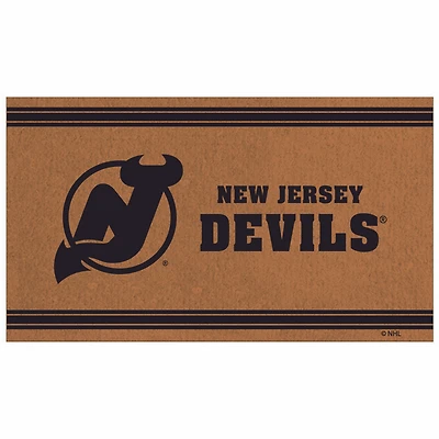 Brown New Jersey Devils 30'' x 18'' Logo Turf Mat