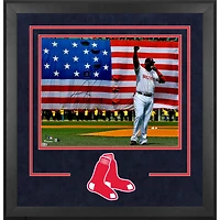David Ortiz Boston Red Sox Deluxe Framed Autographed 16" x 20" Boston Strong Speech Photograph with "This Is Our F'N City" Inscription