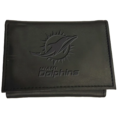 Men's Black Miami Dolphins Hybrid Tri-Fold Wallet