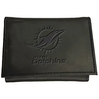 Men's Black Miami Dolphins Hybrid Tri-Fold Wallet