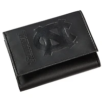 Men's North Carolina Tar Heels Black Hybrid Tri-Fold Wallet