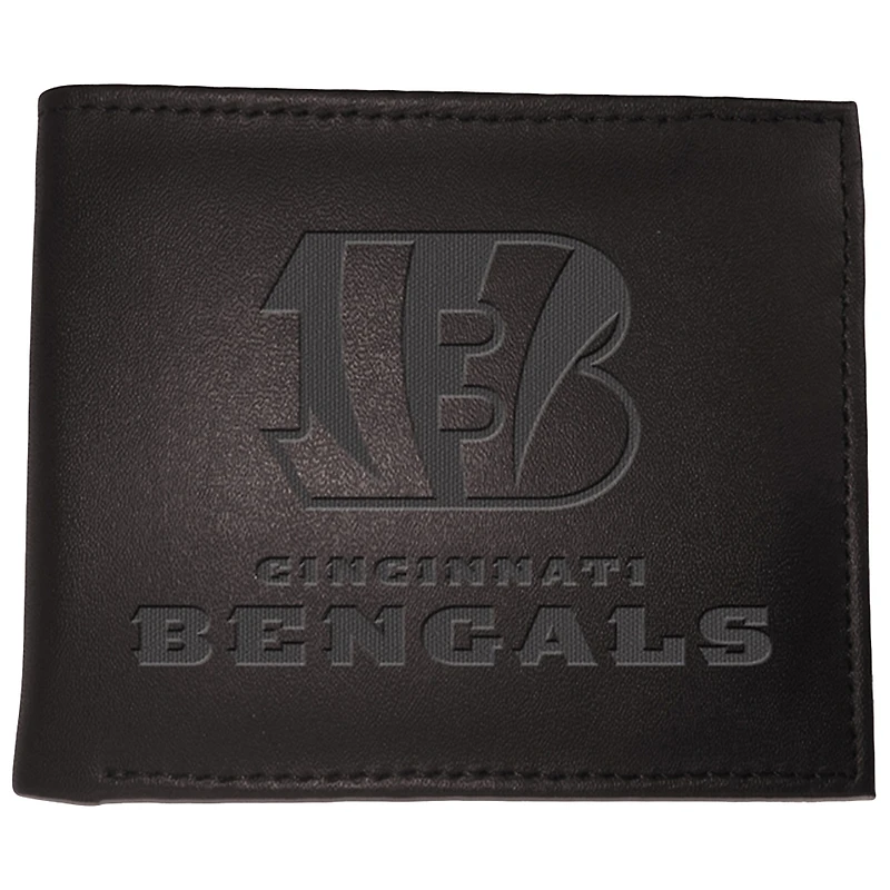 Men's Black Cincinnati Bengals Hybrid Bi-Fold Wallet