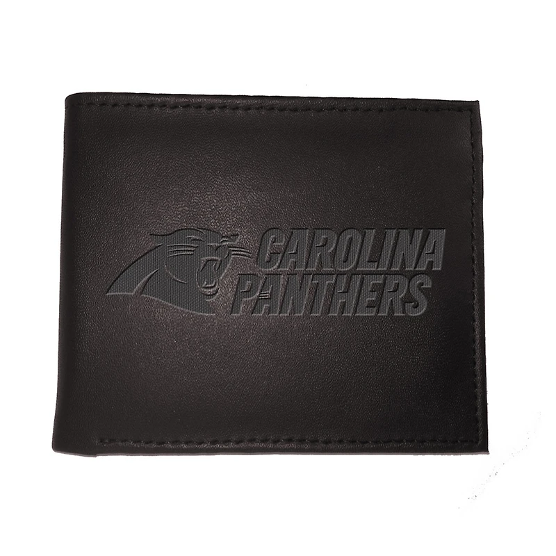 Men's Black Carolina Panthers Hybrid Bi-Fold Wallet