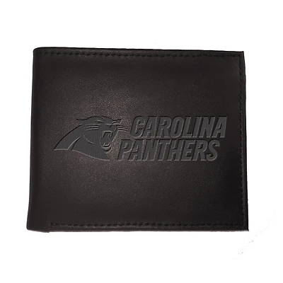 Men's Black Carolina Panthers Hybrid Bi-Fold Wallet