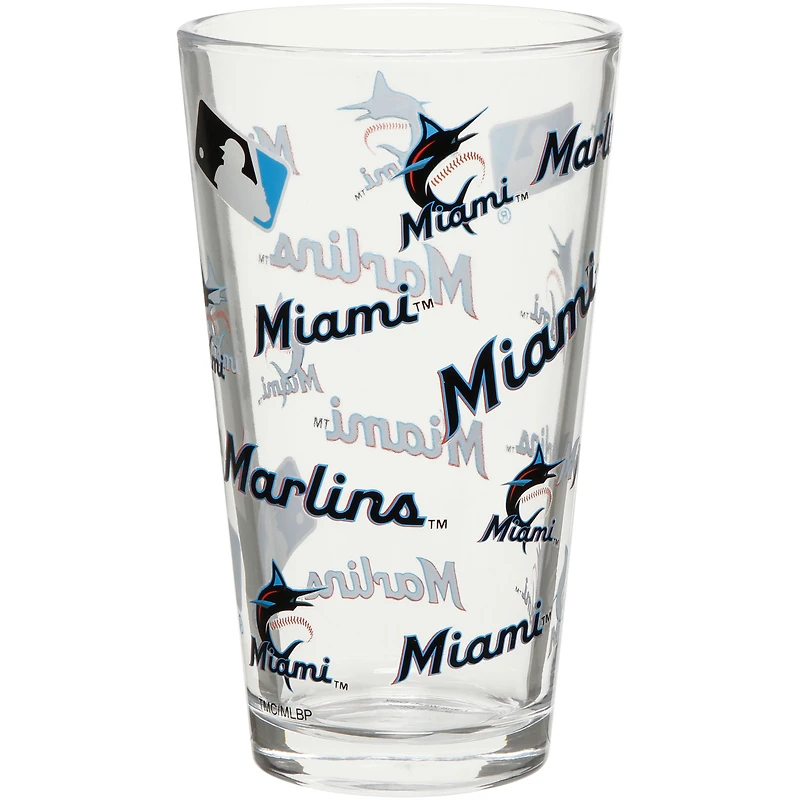 Miami Marlins Full Wrap Pint Glass