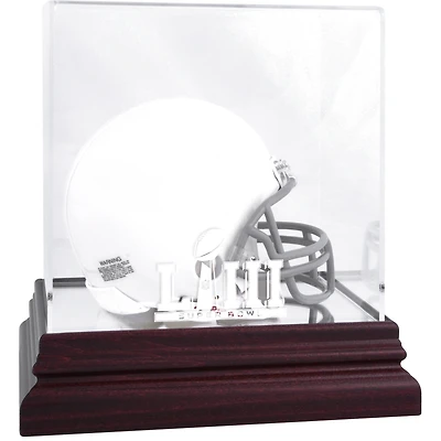 Super Bowl LIII Mahogany Mini Helmet Logo Display Case