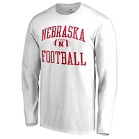 Men's White Nebraska Huskers First Sprint Long Sleeve T-Shirt