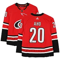 Sebastian Aho Carolina Hurricanes Autographed Red Adidas Authentic Jersey