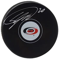 Sebastian Aho Carolina Hurricanes Autographed Hockey Puck