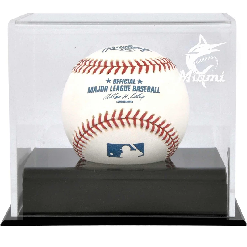 Miami Marlins Baseball Cube 2019 Logo Display Case