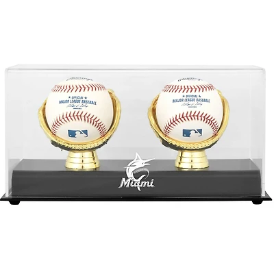 Miami Marlins Gold Glove Double Baseball 2019 Logo Display Case
