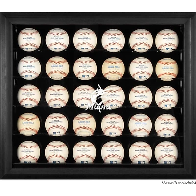 Miami Marlins Framed 2019 Logo 30-Ball Display Case