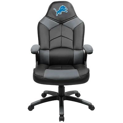 Black Detroit Lions Oversized Gaming Chair