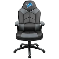 Black Detroit Lions Oversized Gaming Chair