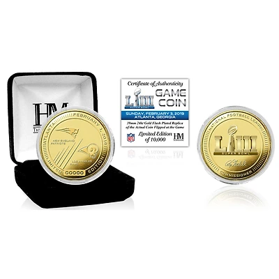Highland Mint Los Angeles Rams vs. New England Patriots Super Bowl LIII Dueling Gold Flip Coin