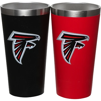 Atlanta Falcons Team Color 2-Pack 16oz. Pint Glass Set