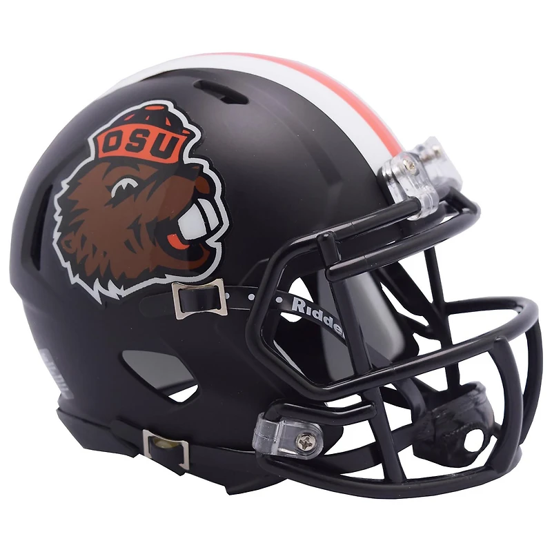 Riddell Oregon State Beavers Revolution Speed Satin Black Mini Football Helmet