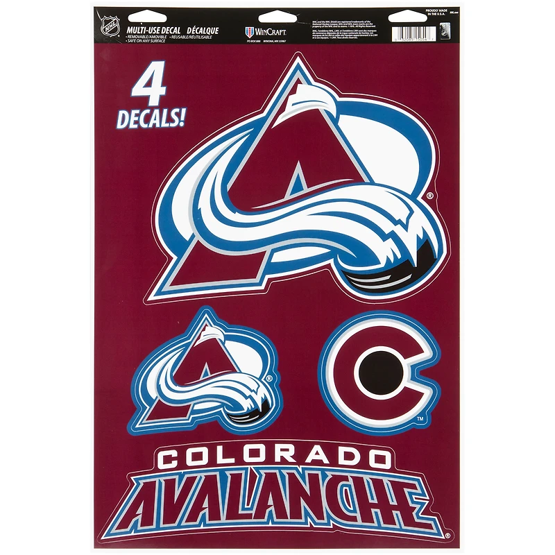WinCraft Colorado Avalanche 11" x 17" Team Multi-Use Decal Sheet