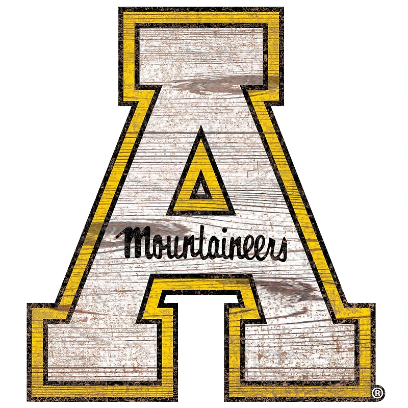 Appalachian State Mountaineers Distressed Logo Cutout Sign