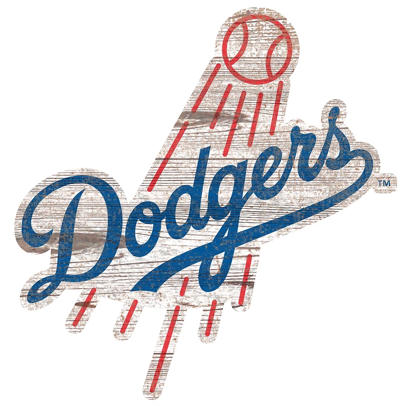 Los Angeles Dodgers Distressed Logo Cutout Sign
