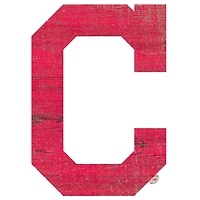 Cleveland Indians Distressed Logo Cutout Sign