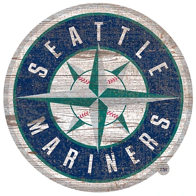 Seattle Mariners Distressed Logo Cutout Sign