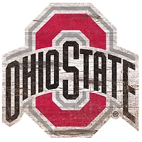 Ohio State Buckeyes Distressed Logo Cutout Sign