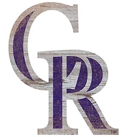Colorado Rockies Distressed Logo Cutout Sign