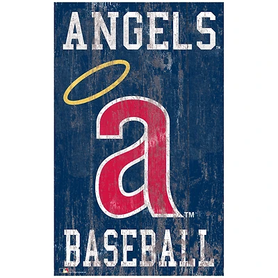 Los Angeles Angels 11'' x 19'' Heritage Distressed Logo Sign