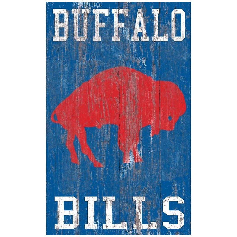 Buffalo Bills 11'' x 19'' Heritage Distressed Logo Sign